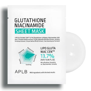 APLB Glutathione Niacinamide Sheet Mask 10pcs