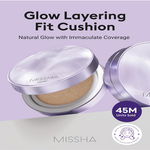 MISSHA Serum Cushion Glow Layering Fit Cushion Foundation No.23 Sand Natural Beige